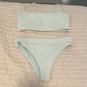Billabong mint green shirred bikini